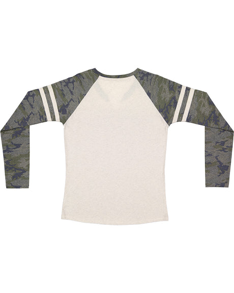 LAT Women's Fine Jersey Mash Up Long Sleeve T-Shirt LAT