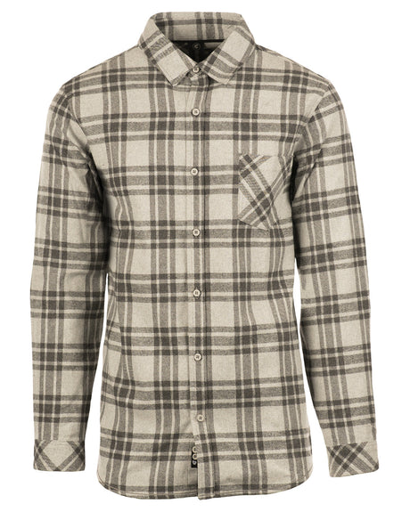 Burnside Men's Open Pocket Long Sleeve Flannel Shirt Mens Apparel Shirts & Tops