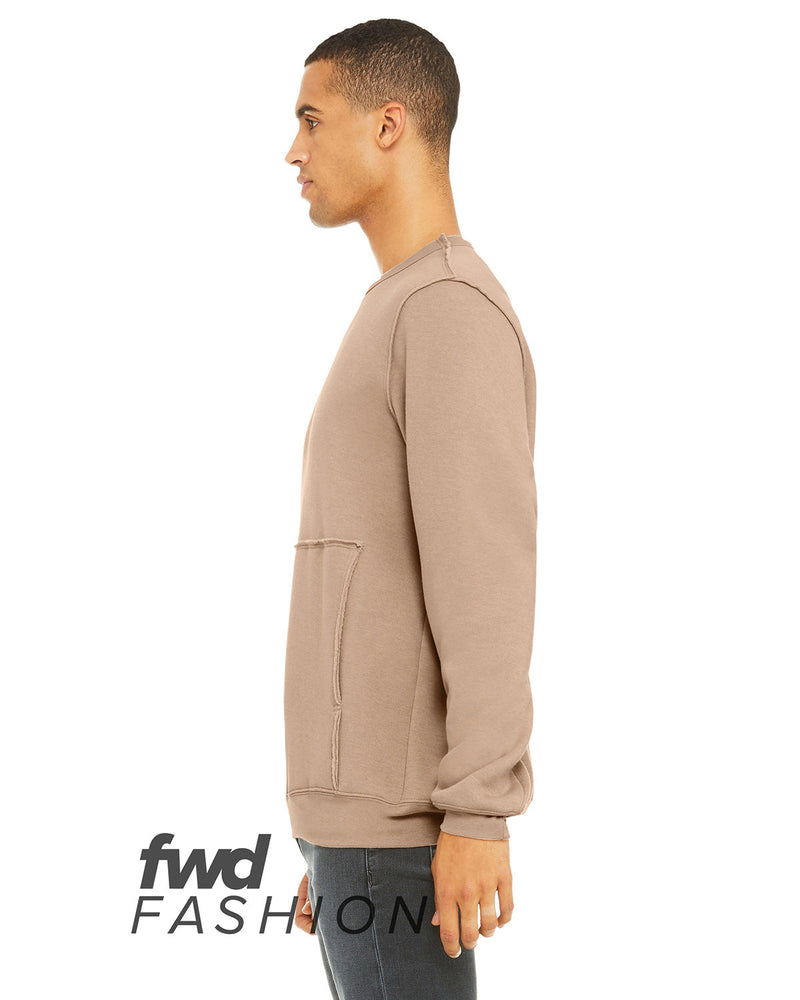 Bella + Canvas FWD Fashion Unisex Raw Seam Crewneck Pullover