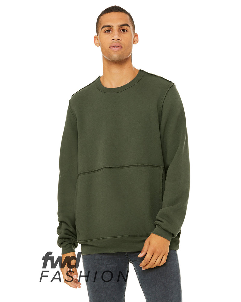 Bella + Canvas FWD Fashion Unisex Raw Seam Crewneck Pullover