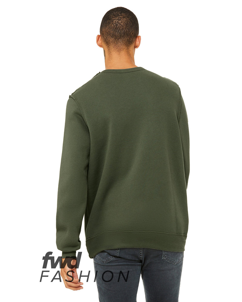 Bella + Canvas FWD Fashion Unisex Raw Seam Crewneck Pullover