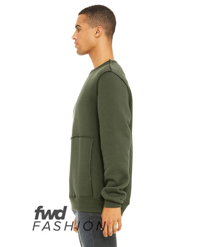 Bella + Canvas FWD Fashion Unisex Raw Seam Crewneck Pullover