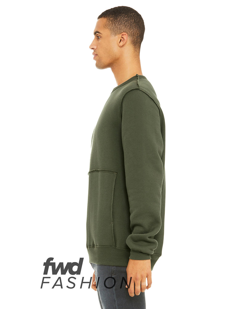 Bella + Canvas FWD Fashion Unisex Raw Seam Crewneck Pullover