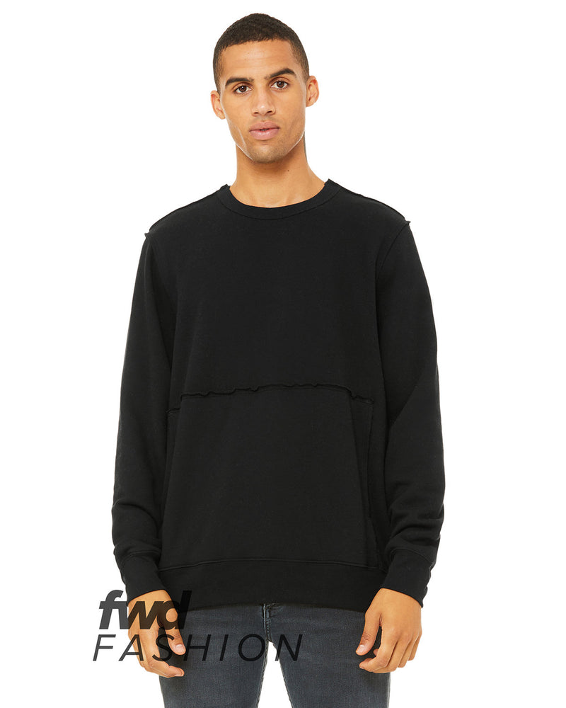 Bella + Canvas FWD Fashion Unisex Raw Seam Crewneck Pullover