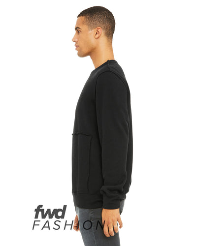 Bella + Canvas FWD Fashion Unisex Raw Seam Crewneck Pullover
