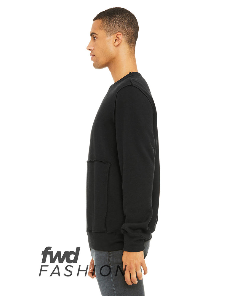 Bella + Canvas FWD Fashion Unisex Raw Seam Crewneck Pullover