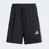 adidas Women's Essentials 3-Stripes Cotton Shorts Womens Apparel Shorts