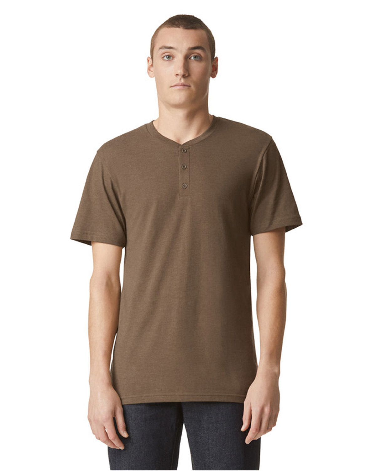 American Apparel Men's CVC Henley T-Shirt American Apparel