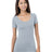 Bayside Junior's 4.2 oz., Fine Jersey Wide Scoop Neck T-Shirt Bayside