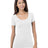 Bayside Junior's 4.2 oz., Fine Jersey Wide Scoop Neck T-Shirt Bayside