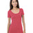 Bayside Junior's 4.2 oz., Fine Jersey Wide Scoop Neck T-Shirt Bayside