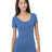 Bayside Junior's 4.2 oz., Fine Jersey Wide Scoop Neck T-Shirt Bayside