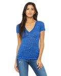 BELLA + CANVAS Ladies' Jersey Short-Sleeve Deep V-Neck T-Shirt Womens Apparel Shirts & Tops