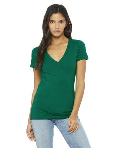 Bella + Canvas Ladies' Jersey Short-Sleeve Deep V-Neck T-Shirt