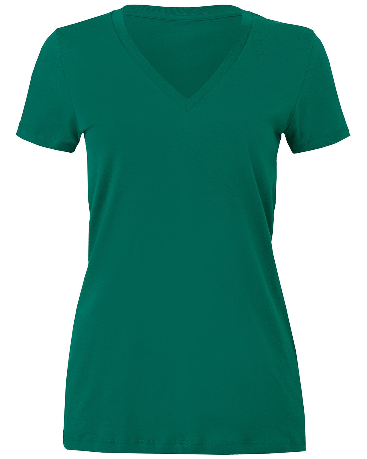 BELLA + CANVAS Ladies' Jersey Short-Sleeve Deep V-Neck T-Shirt Womens Apparel Shirts & Tops