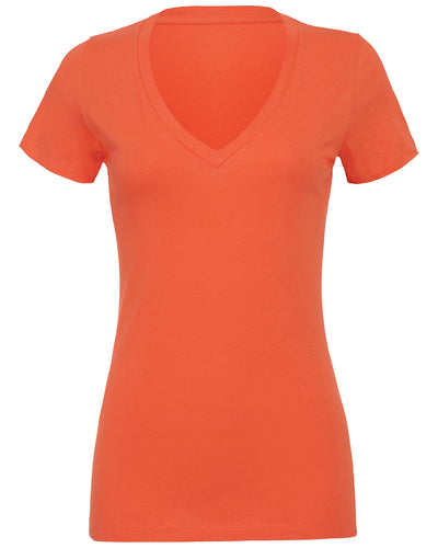 Bella + Canvas Ladies' Jersey Short-Sleeve Deep V-Neck T-Shirt