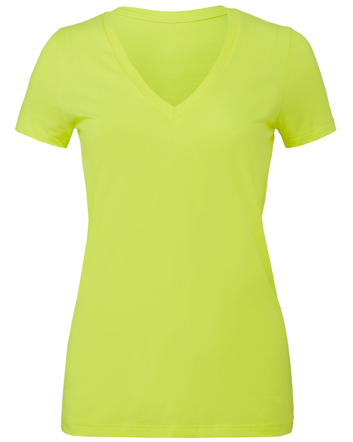 BELLA + CANVAS Ladies' Jersey Short-Sleeve Deep V-Neck T-Shirt Womens Apparel Shirts & Tops