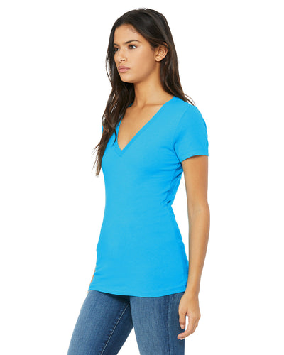 Bella + Canvas Ladies' Jersey Short-Sleeve Deep V-Neck T-Shirt