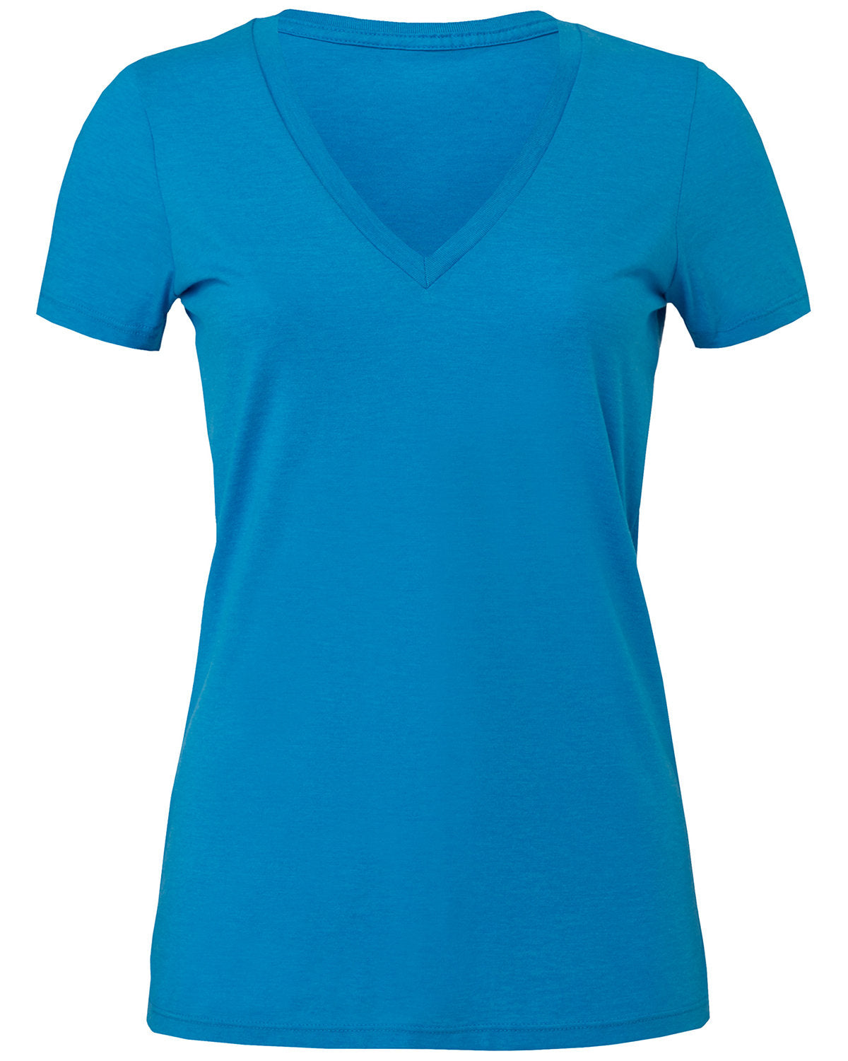 BELLA + CANVAS Ladies' Jersey Short-Sleeve Deep V-Neck T-Shirt Womens Apparel Shirts & Tops