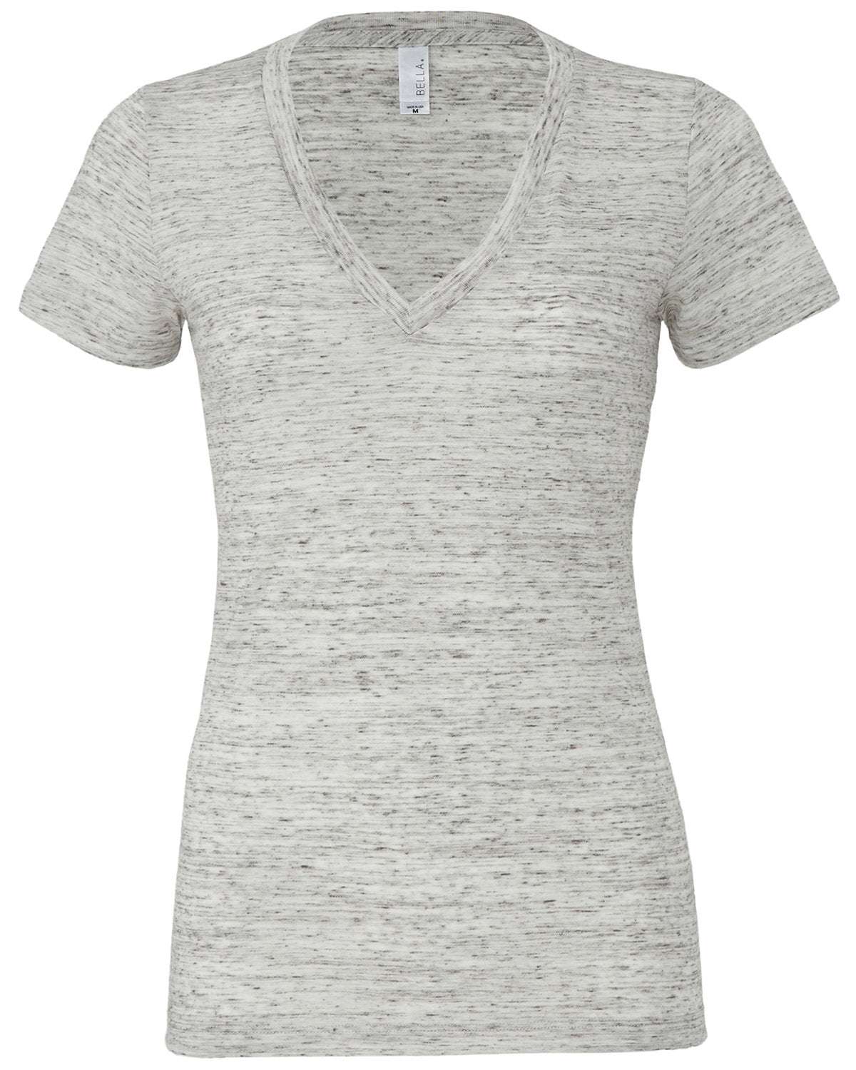 BELLA + CANVAS Ladies' Jersey Short-Sleeve Deep V-Neck T-Shirt Womens Apparel Shirts & Tops