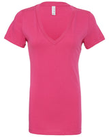 BELLA + CANVAS Ladies' Jersey Short-Sleeve Deep V-Neck T-Shirt Womens Apparel Shirts & Tops