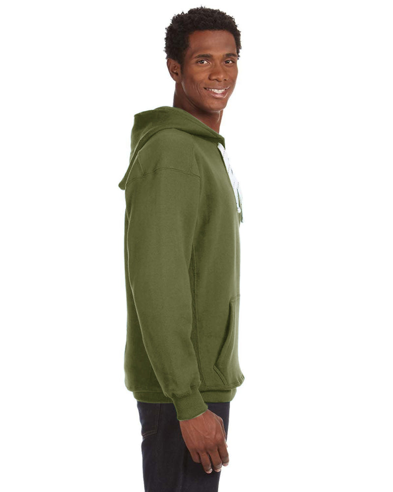 J America Adult Sport Lace Hooded Sweatshirt