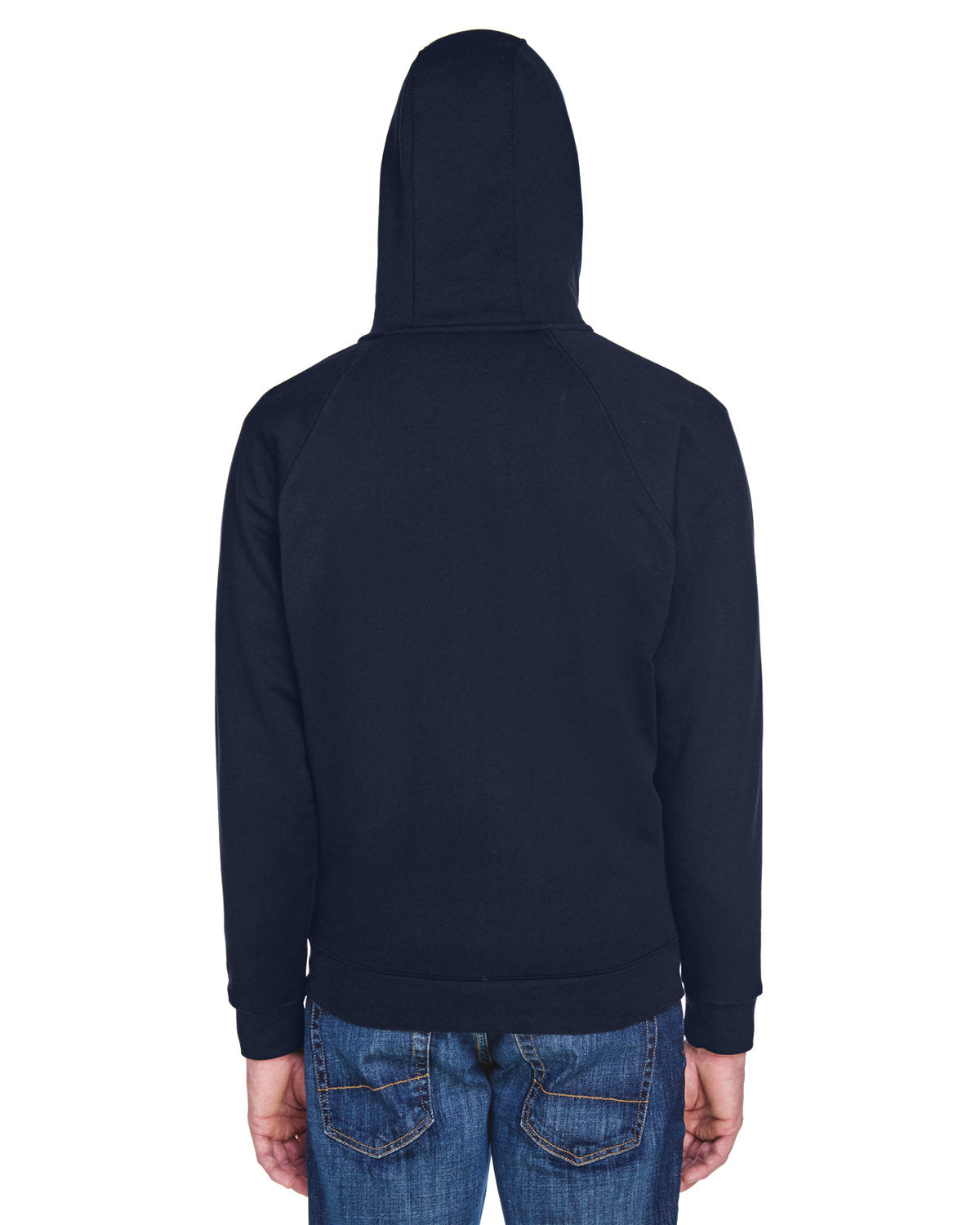 UltraClub Men's Rugged Wear Thermal-Lined Full-Zip Fleece Hooded Sweatshirt UltraClub