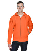 UltraClub Men's Rugged Wear Thermal-Lined Full-Zip Fleece Hooded Sweatshirt UltraClub