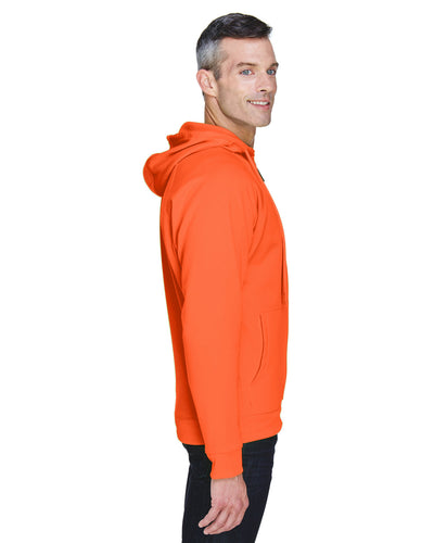 UltraClub Men's Rugged Wear Thermal-Lined Full-Zip Fleece Hooded Sweatshirt