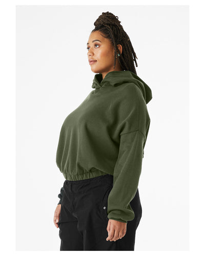Bella + Canvas Women's Sponge Fleece Cinched Bottom Hoodie