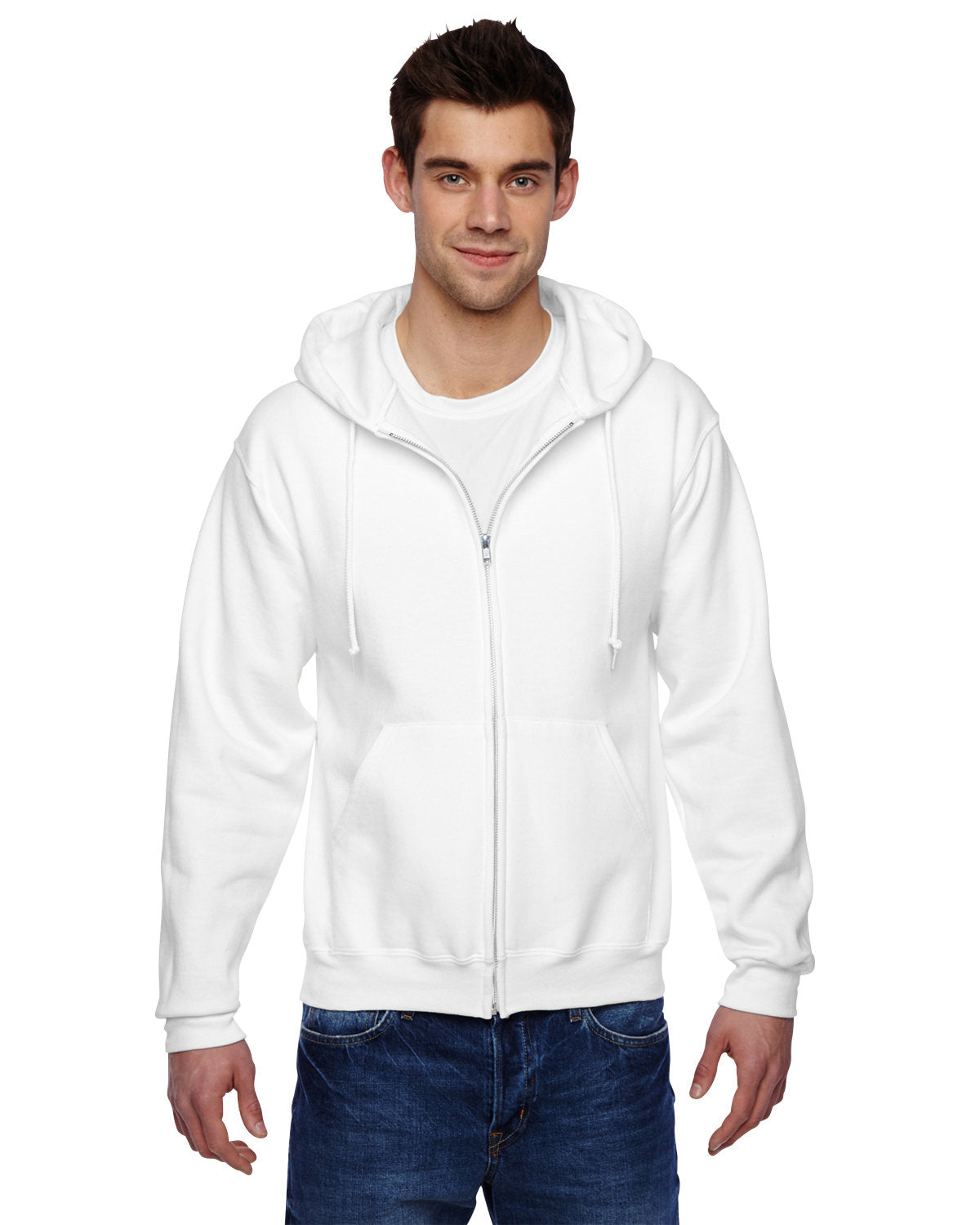 JERZEES Men's Super Sweats NuBlendÂ® Full-Zip Hooded Sweatshirt JERZEES