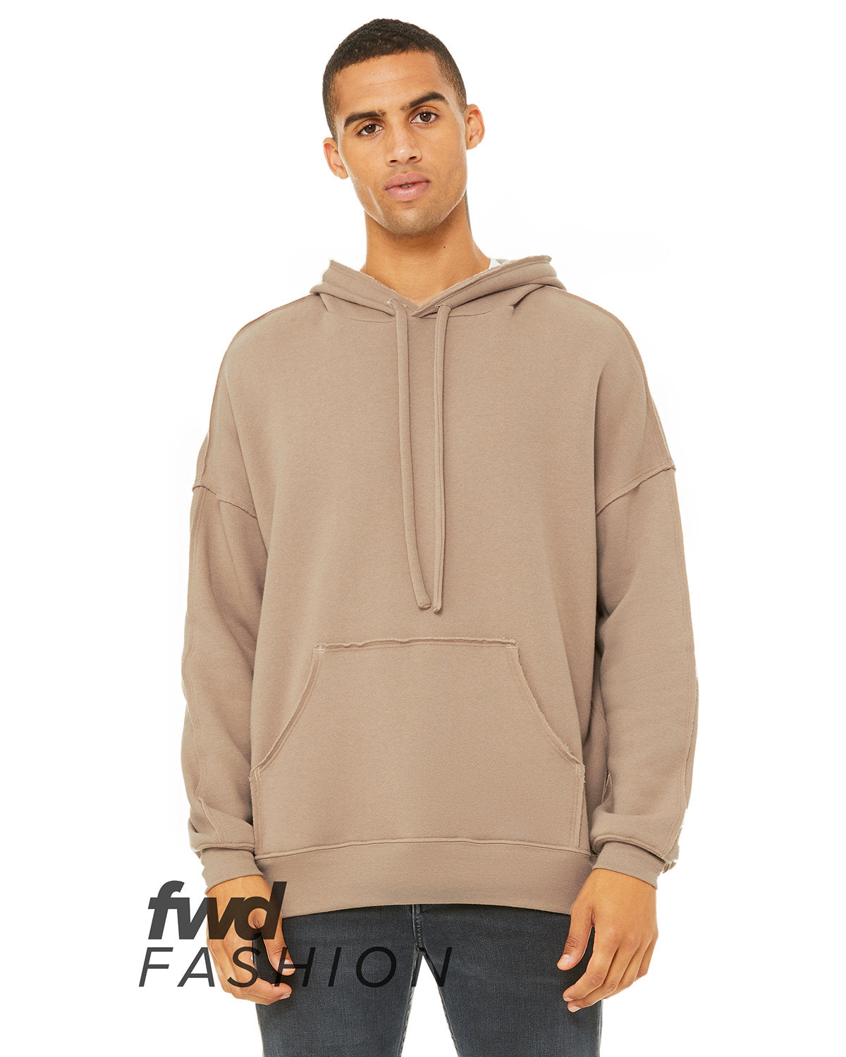 BELLA + CANVAS FWD Fashion Unisex Raw Seam Hooded Sweatshirt