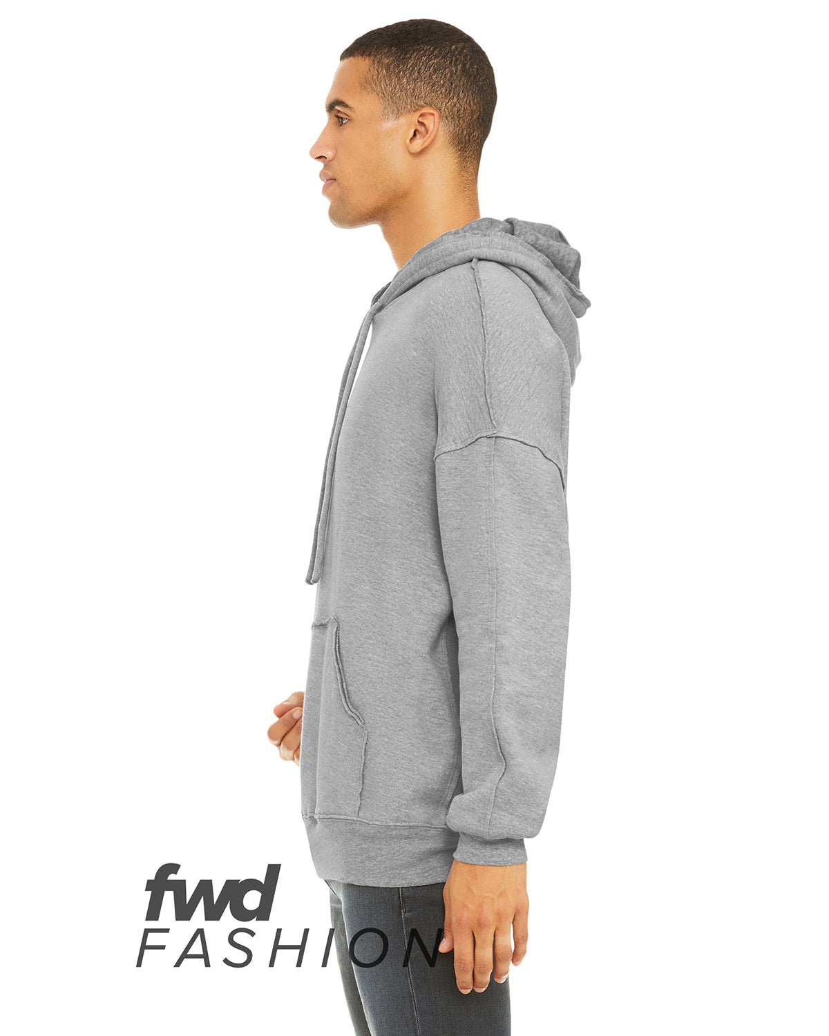 BELLA + CANVAS FWD Fashion Unisex Raw Seam Hooded Sweatshirt