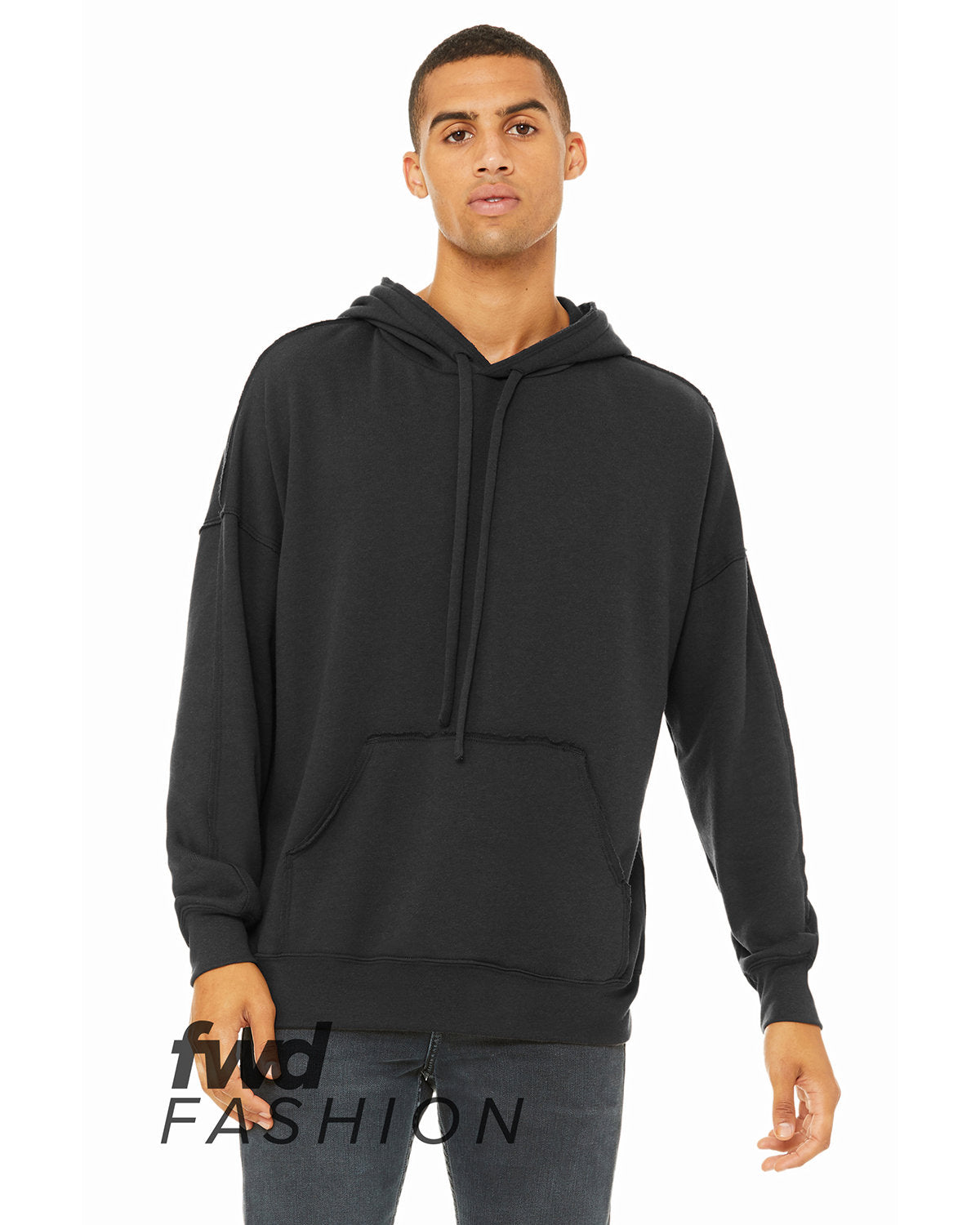 BELLA + CANVAS FWD Fashion Unisex Raw Seam Hooded Sweatshirt