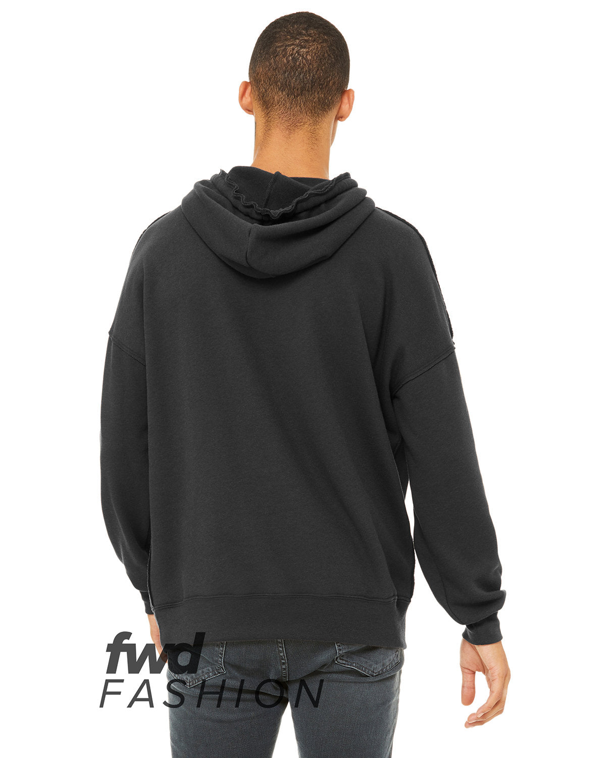 BELLA + CANVAS FWD Fashion Unisex Raw Seam Hooded Sweatshirt