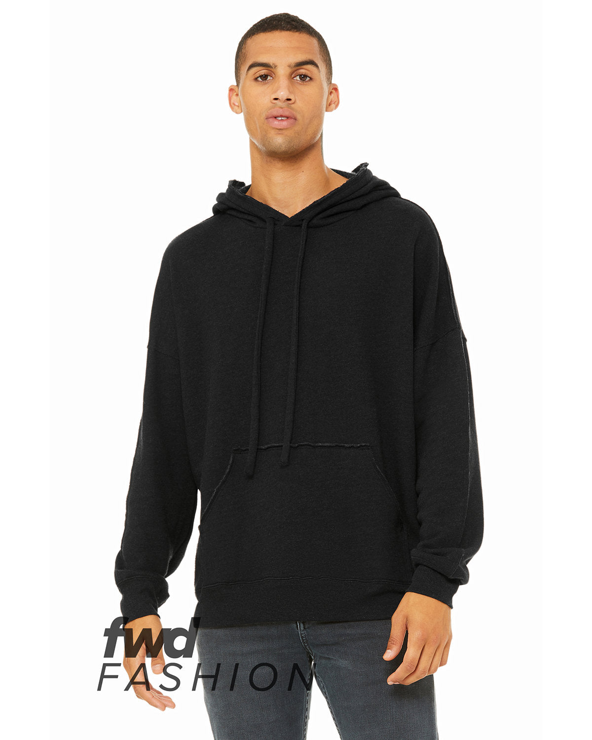 BELLA + CANVAS FWD Fashion Unisex Raw Seam Hooded Sweatshirt