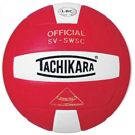 Tachikara SV5-WSC Sensi-Tec Volleyball - Scarlet/White Volleyball Volleyballs All