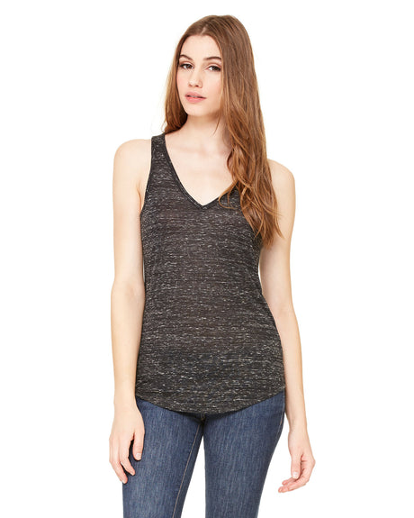 BELLA + CANVAS Ladies' Flowy V-Neck Tank Womens Apparel Shirts & Tops