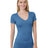 Bayside Junior's 4.2 oz., Fine Jersey V-Neck T-Shirt Bayside
