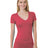 Bayside Junior's 4.2 oz., Fine Jersey V-Neck T-Shirt Bayside