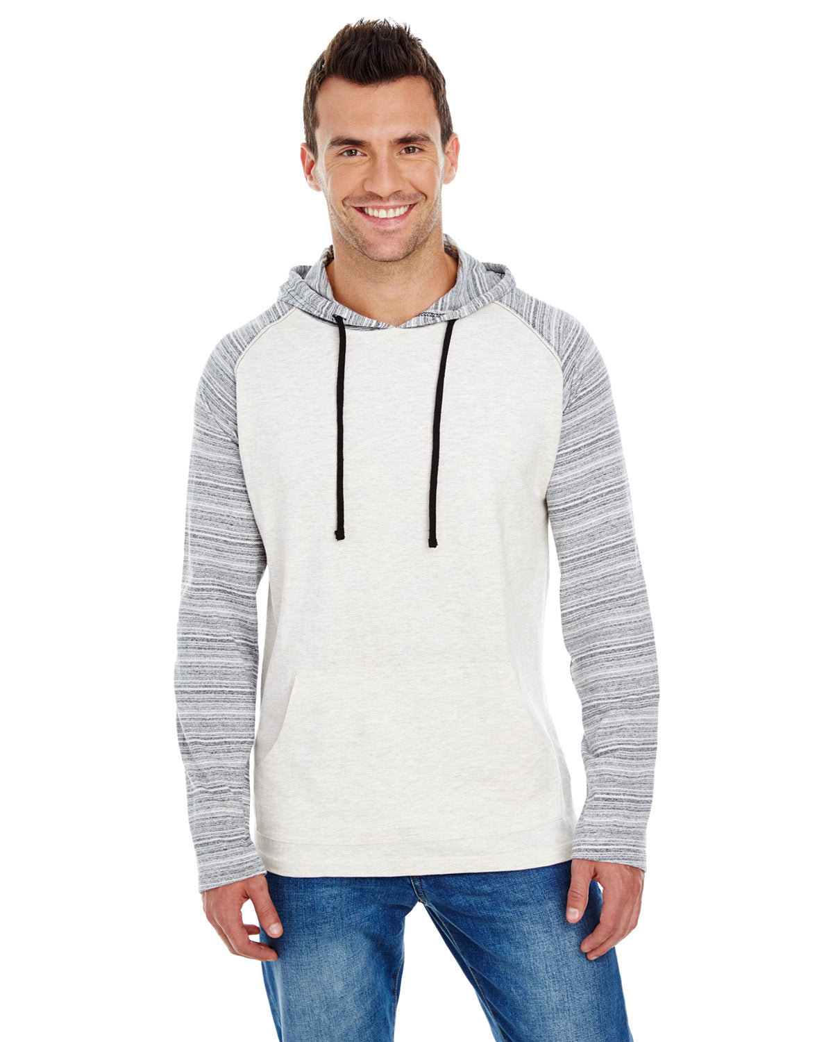 Burnside Men's Yarn-Dyed Hooded Raglan T-Shirt Burnside