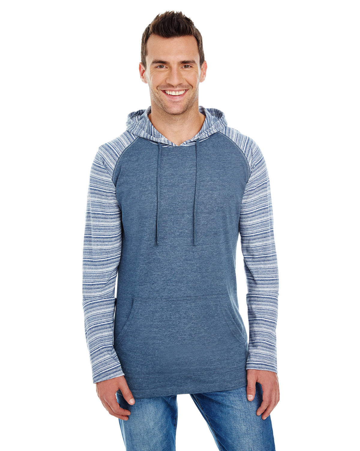 Burnside Men's Yarn-Dyed Hooded Raglan T-Shirt Burnside