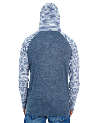 Burnside Men's Yarn-Dyed Hooded Raglan T-Shirt