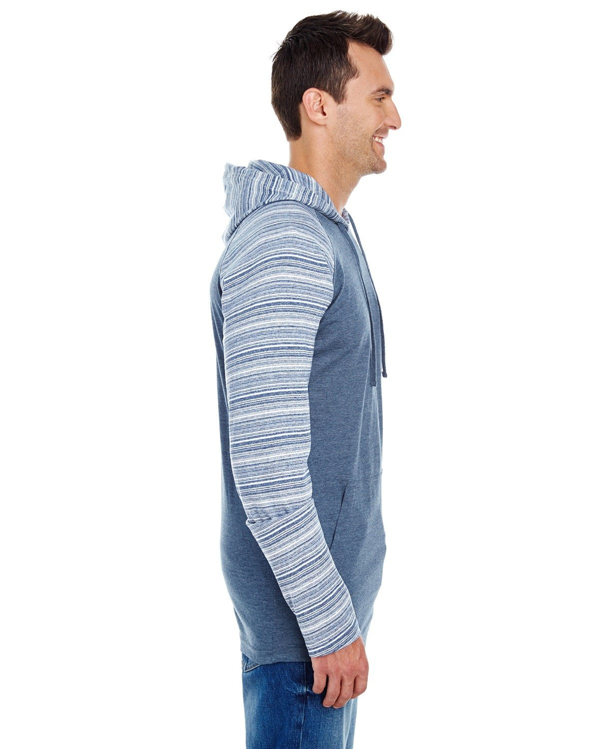 Burnside Men's Yarn-Dyed Hooded Raglan T-Shirt Burnside