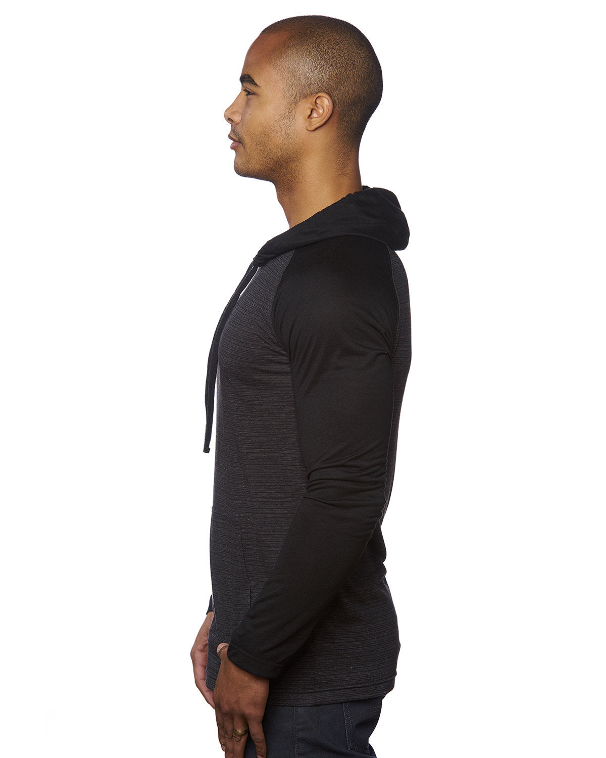 Burnside Men's Yarn-Dyed Hooded Raglan T-Shirt Burnside