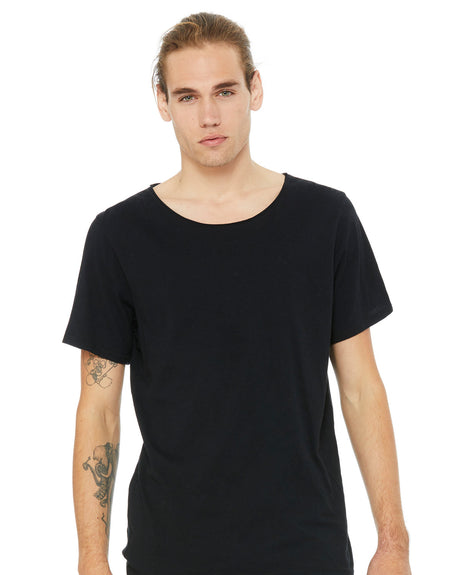 BELLA + CANVAS Men's Jersey Raw Neck T-Shirt Mens Apparel Shirts & Tops
