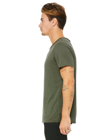 BELLA + CANVAS Men's Jersey Raw Neck T-Shirt Mens Apparel Shirts & Tops