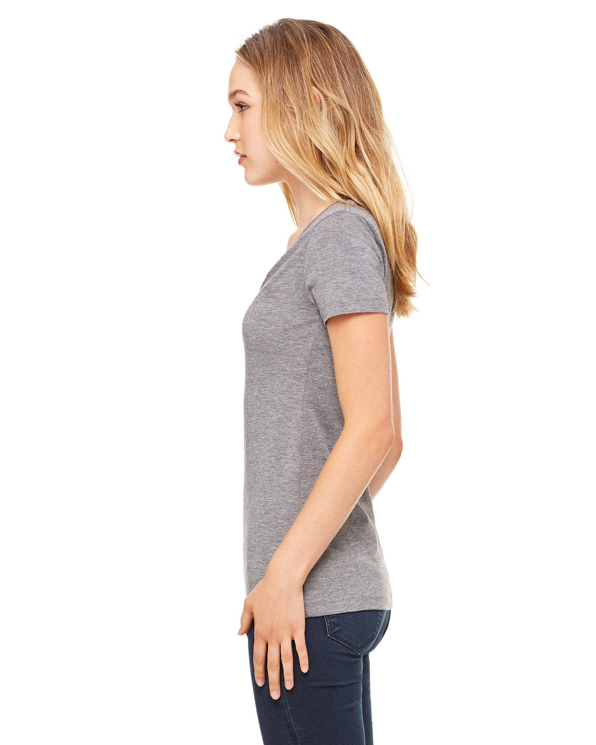BELLA + CANVAS Ladies' Triblend Short-Sleeve Deep V-Neck T-Shirt