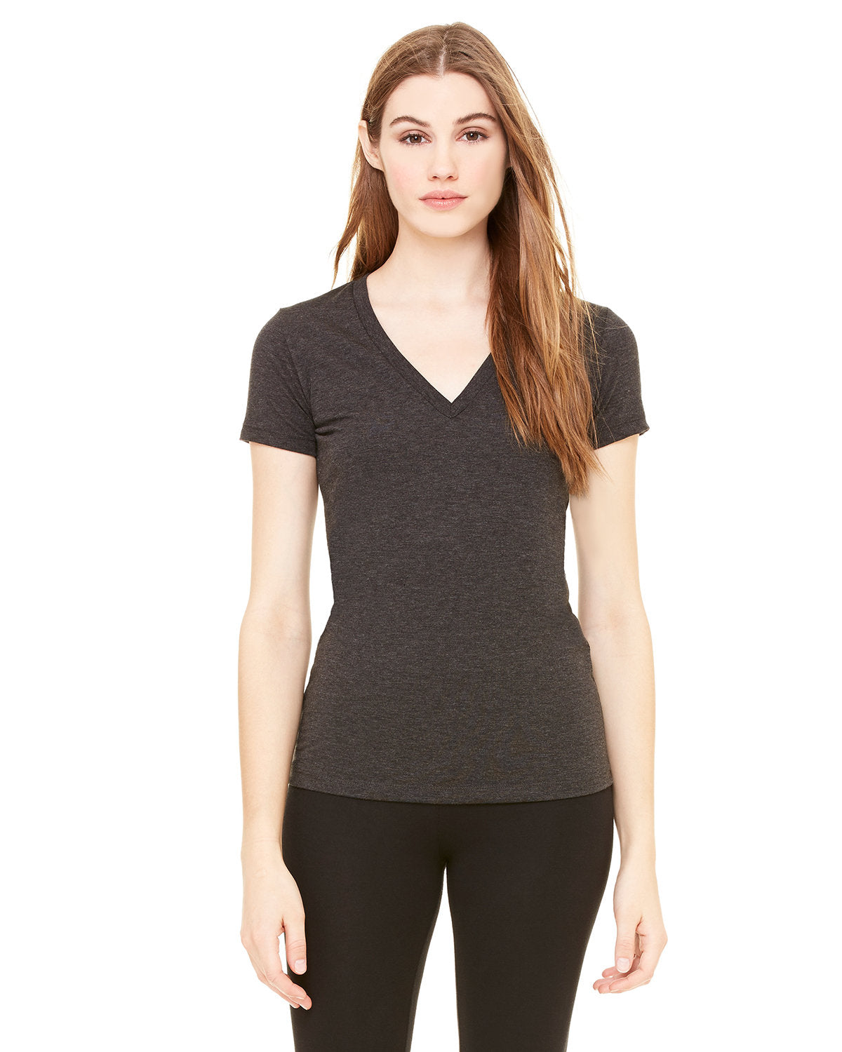BELLA + CANVAS Ladies' Triblend Short-Sleeve Deep V-Neck T-Shirt