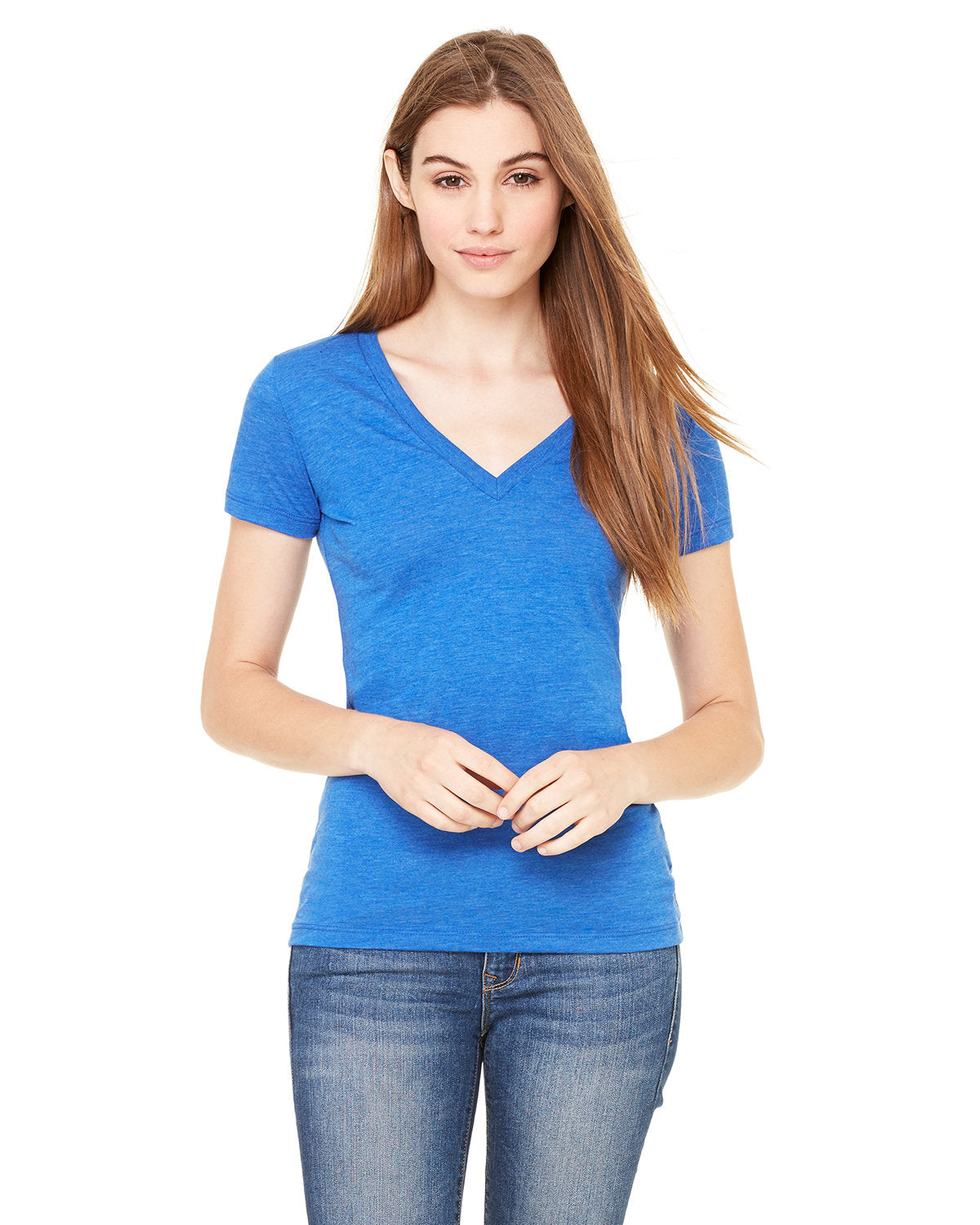BELLA + CANVAS Ladies' Triblend Short-Sleeve Deep V-Neck T-Shirt